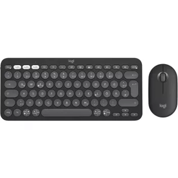 Logitech Pebble 2 Combo Wireless Keyboard Mouse QWERTZ Deutsch Graphit