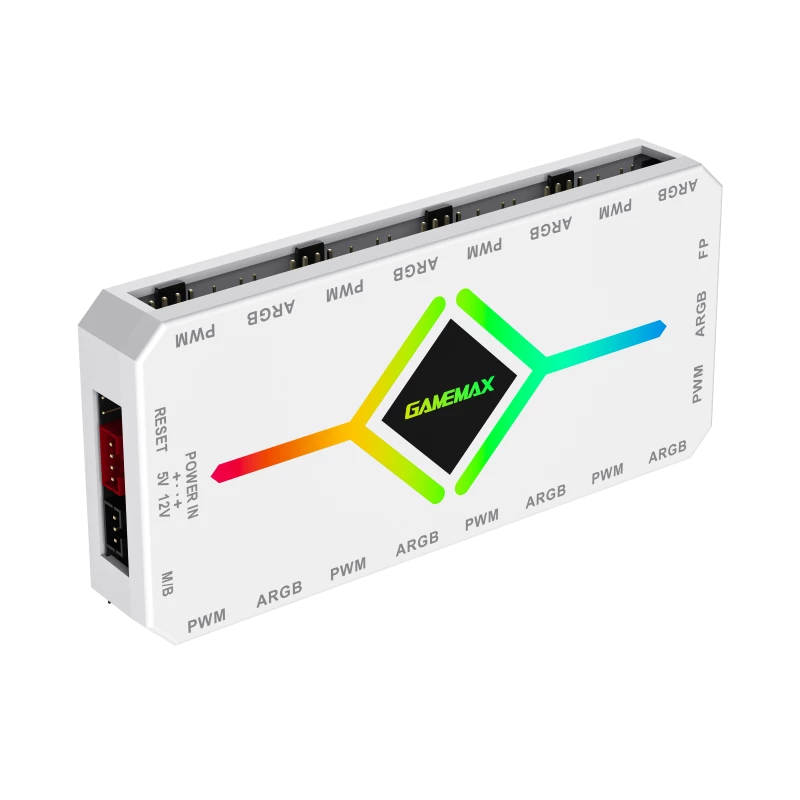 Gamemax | Fernbedienung | V4.0 ARGB PWM HUB BK | Weiß | Gamemax