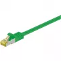 Wentronic Goobay Cat.7 Rohkabel Patchkabel, S/FTP (PiMF), Grün, 2 m – LSZH halogenfrei, Kupfer, RJ45-Stecker (91604)
