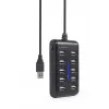USB-Hub Gembird UHB-U2P10P-01 — 10-Port-USB-2.0-Hub
