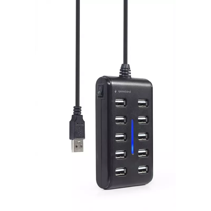 USB-Hub Gembird UHB-U2P10P-01 — 10-Port-USB-2.0-Hub