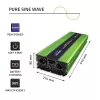 Auto-Wechselrichter Qoltec Monolith 6000 W Grün 12 V