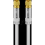 Goobay SAT-Antennenkabel (135 dB Typ), 4-fach geschirmt, 10 m, Weiß - vergoldet, F-Stecker > F-Stecker (70653)