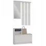 Garderobenschrank Top e shop VERA Cashmere GS1 — 1800×850×240 mm, Drehtür, Spiegel, 1 Einlegeboden, 6 Haken