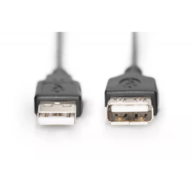 Digitus ASSMANN Basic - USB-Verlängerungskabel - USB Typ A, 4-polig (M) - USB Typ A, 4-polig (W) - 3 m (USB/USB 2.0) - Vergossen - Schwarz (AK-300200-030-S)