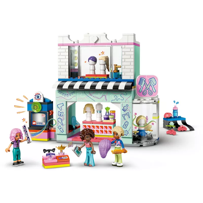 LEGO Friends Spielset Friseursalon und Dekorationsladen 42662 – Mini-Puppen, Salonszene, Zubehör