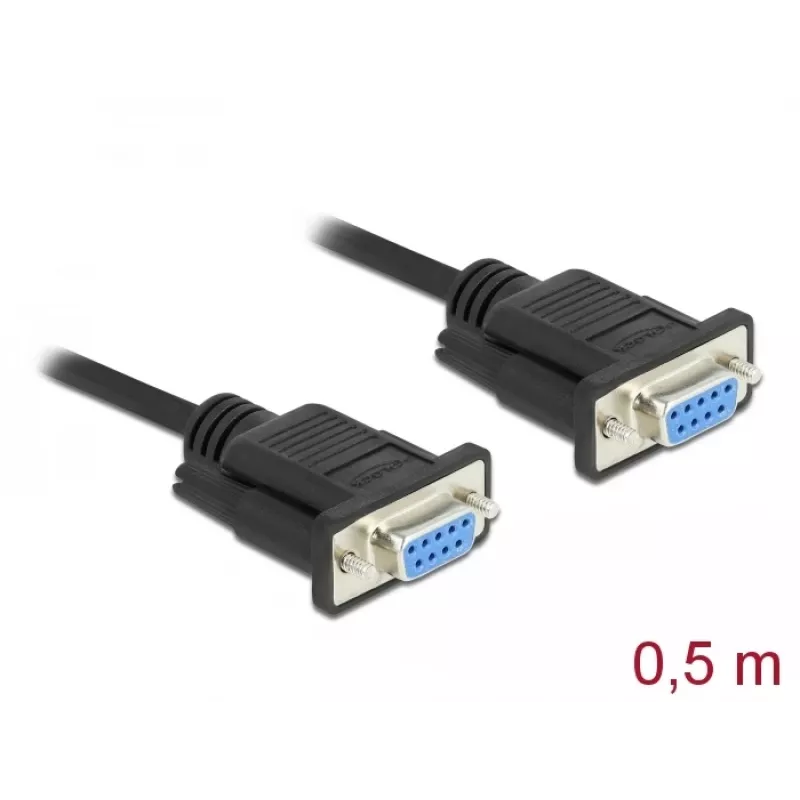 Serielles Kabel DeLOCK 86614 Schwarz 0,5m RS-232