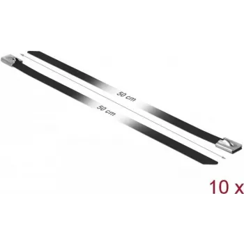 Kabelbinder DeLOCK 18816 Stahl Schwarz 500mm 10 Stück