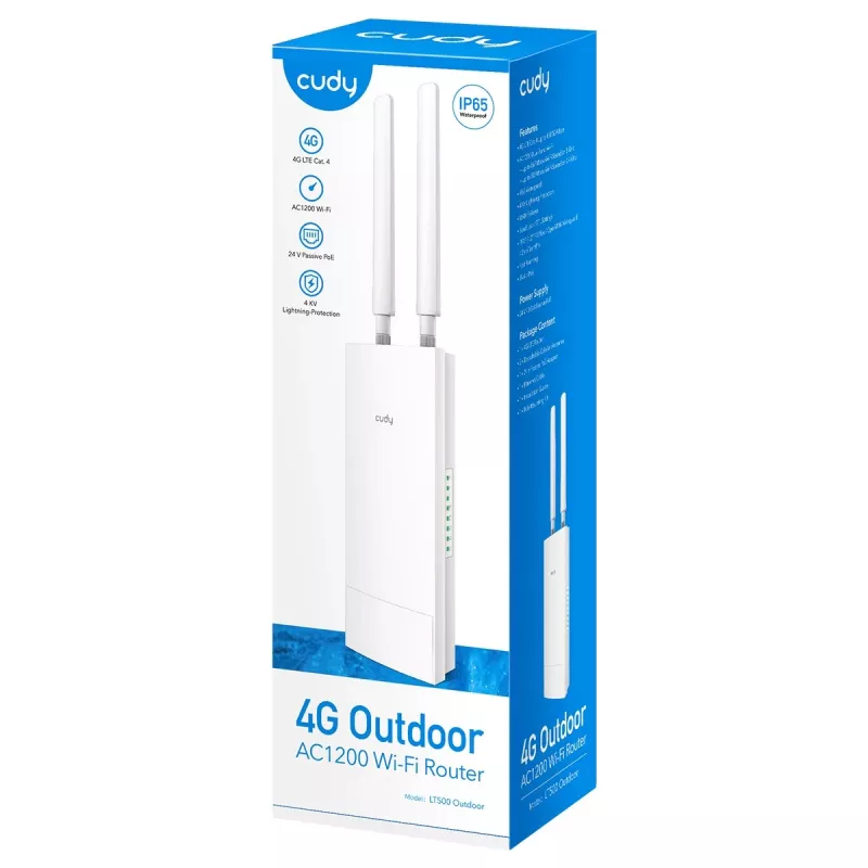 Cudy LT500 Wireless Router Fast Ethernet Dual-Band (2,4 GHz / 5 GHz) 4G Weiß