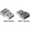 Good Connections Adapter USB 2.0 Stecker A auf USB-C Buchse Aluminiumgehäuse Grau (USB-AD203)