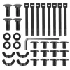 Kabelmanagement für den Schreibtisch MACLEAN MC-102 – zweistufige Untertisch-Ablage, max. Belastung 5 kg, maximale Länge 728 mm, schwarz