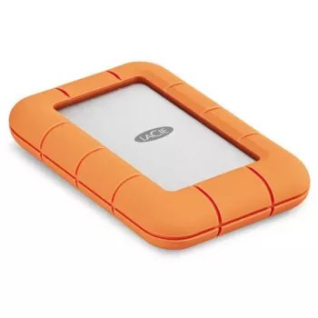 Externe SSD LaCie STND4000400 4 TB USB4 Gen 3x2 Thunderbolt USB Type-C, Orange/Edelstahl