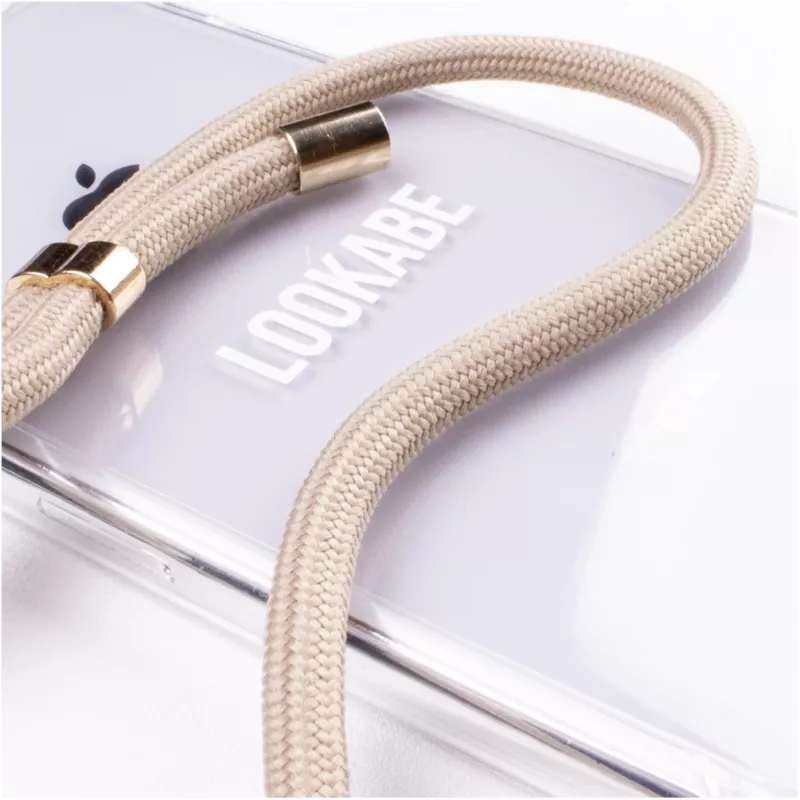 Umhängehülle Lookabe loo007 gold nude für iPhone 7/8 Plus – tragbare Telefonhülle mit Gurt
