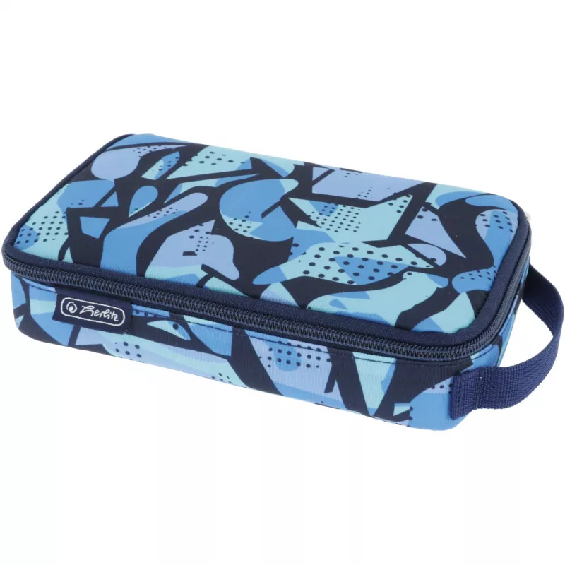 Federmäppchen Herlitz 2 Go CamoBlue Polyester Blau 210x130x60mm