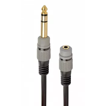 Audiokabel Gembird A-63M35F-0.2M 6,35 mm Stecker auf 3,5 mm Buchse Schwarz