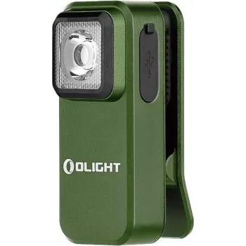 olight OCLIP LED-Clip-Licht grün mit zwei Lichtquellen, multifunktional (Modell 12972)