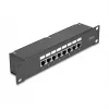 DeLOCK 10 Zoll Kupplungs-Patchpanel 8 Ports Cat.6 RJ45 Schwarz 1U