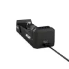 Akkuladegerät XTAR SC1 Einzelschacht USB-C für Li-Ion 18650 Zellen, 1 Schacht, schwarz