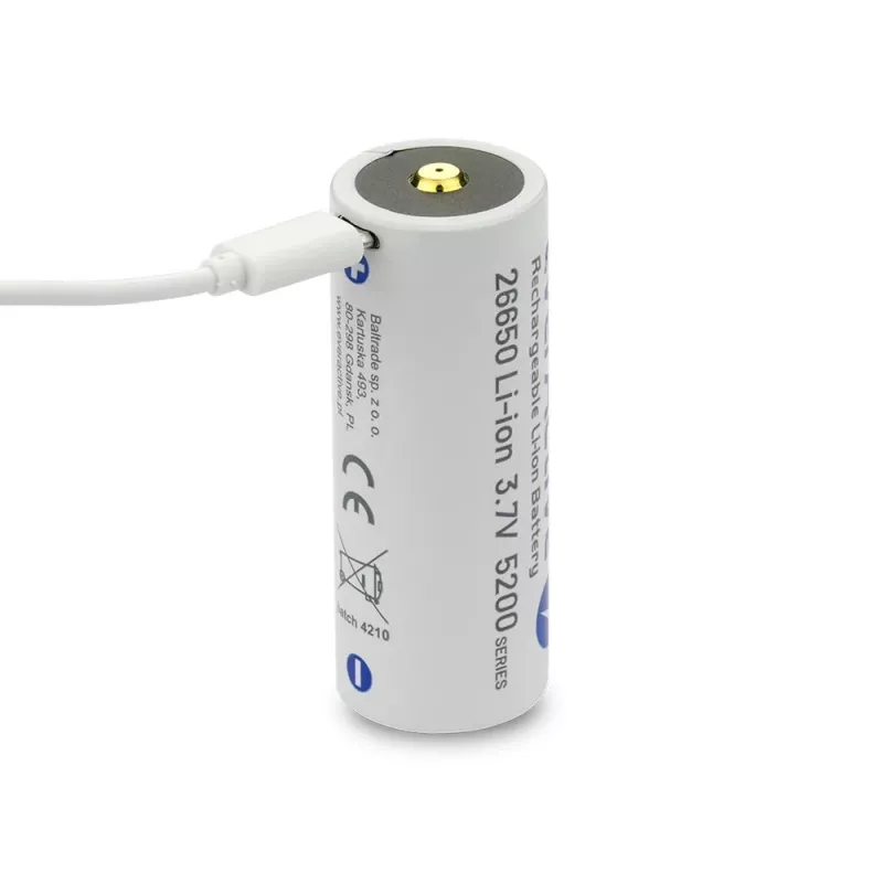Wiederaufladbarer Akku everActive EV26650-52M 3,7V 5200mAh mit Micro-USB-Ladefunktion