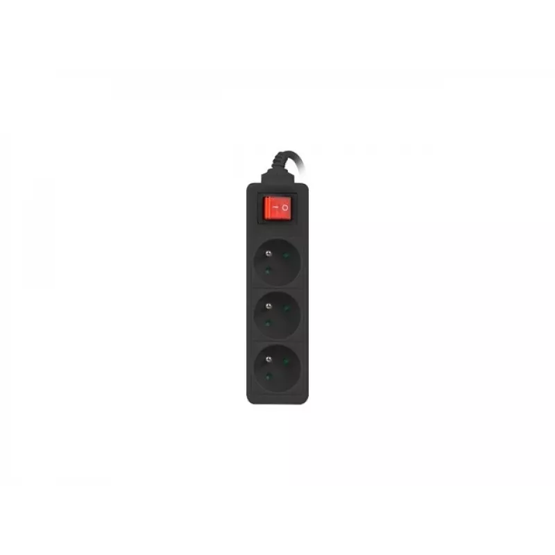 Lanberg PS1-03E-0150-BK Verlängerungskabel (1,5 m, Schwarz)