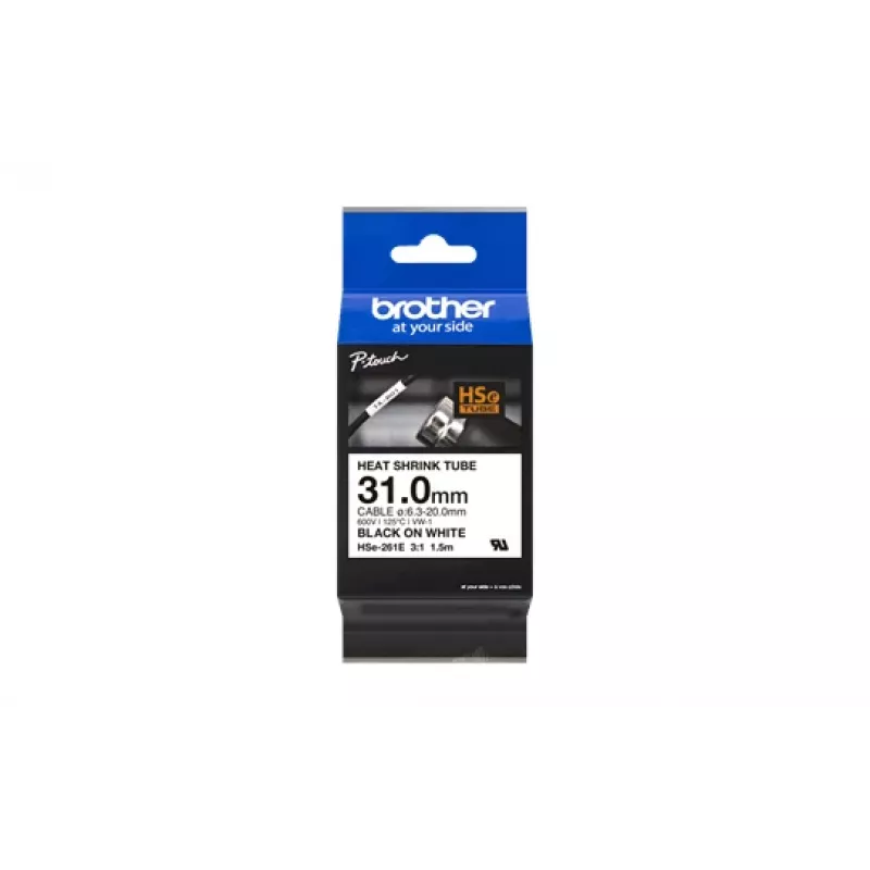 Druckerband Brother HSe-261E Schwarz 3,1 cm x 1,5 m