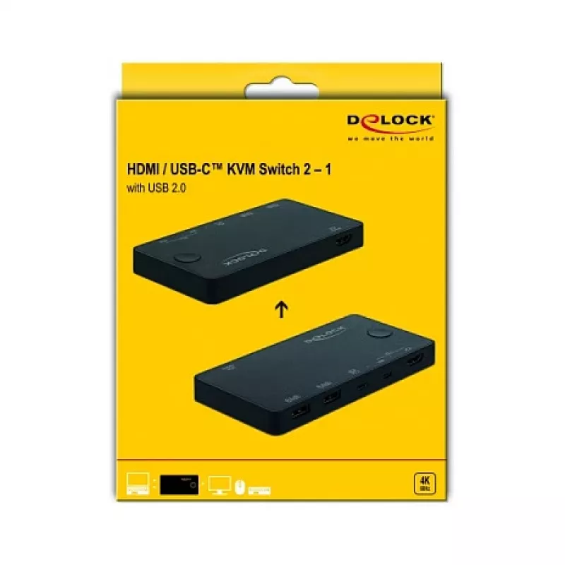 KVM-Switch DeLOCK 11477 Schwarz
