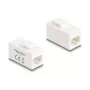 Keystone-Modul DELOCK 90639 – flacher RJ-45-Einsatz, weiß, 16,2×30×20,5 mm
