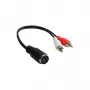 Alcasa AD-2CS5B Audiokabel 0,2 m 2 x RCA DIN (5-polig) Schwarz - Rot - Weiß (AD-2CS5B)