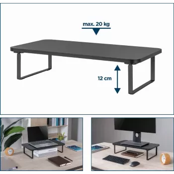 Gembird MS-TABLE-03 Monitorhalterung / Ständer Schreibtisch Schwarz