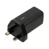 iBOX C-65 Schwarz, universelles GaN-65-W-Ladegerät mit UK-Stecker