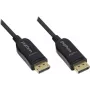 Optisches Hybrid DisplayPort 1.2 Verbindungskabel, 4K2K / UHD 60Hz, vergoldeter Stecker und Kupferkontakte, schwarz, 100m, PYTHON® Serie (GC-M0180)