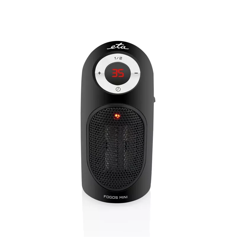 ETA | Heizgerät | ETA162390000 Fogos mini | Heizlüfter | 400 W | Geeignet für Räume bis zu 8 m² | Schwarz | N/A