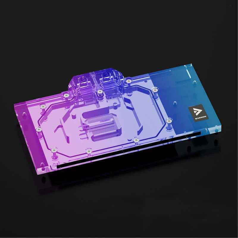 Kühlblock Barrow LRC 2.0 für MSI RTX 4090 Suprim/Trio RGB — Schwarzes Acryl