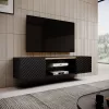 EF ONDA RTV-Schrank 180x40x39-58 schwarz (stehend oder wandmontiert)