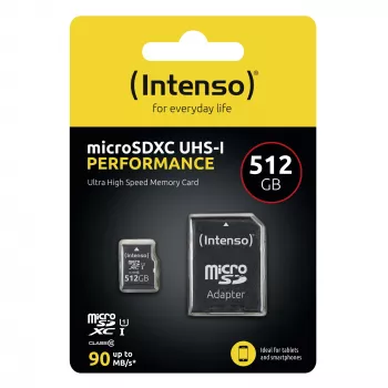 Flash Memory Intenso 512GB UHS-I microSD CL10