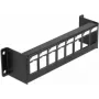 Patchpanel DELOCK 86611, Metall 19 Zoll 1HE, 44 mm Breite, 41,6 mm Höhe, 175 mm Tiefe, schwarz