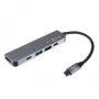 USB-C-Hub FIXED FIXHU-MN-GR 5-fach Mini für Laptops und Tablets