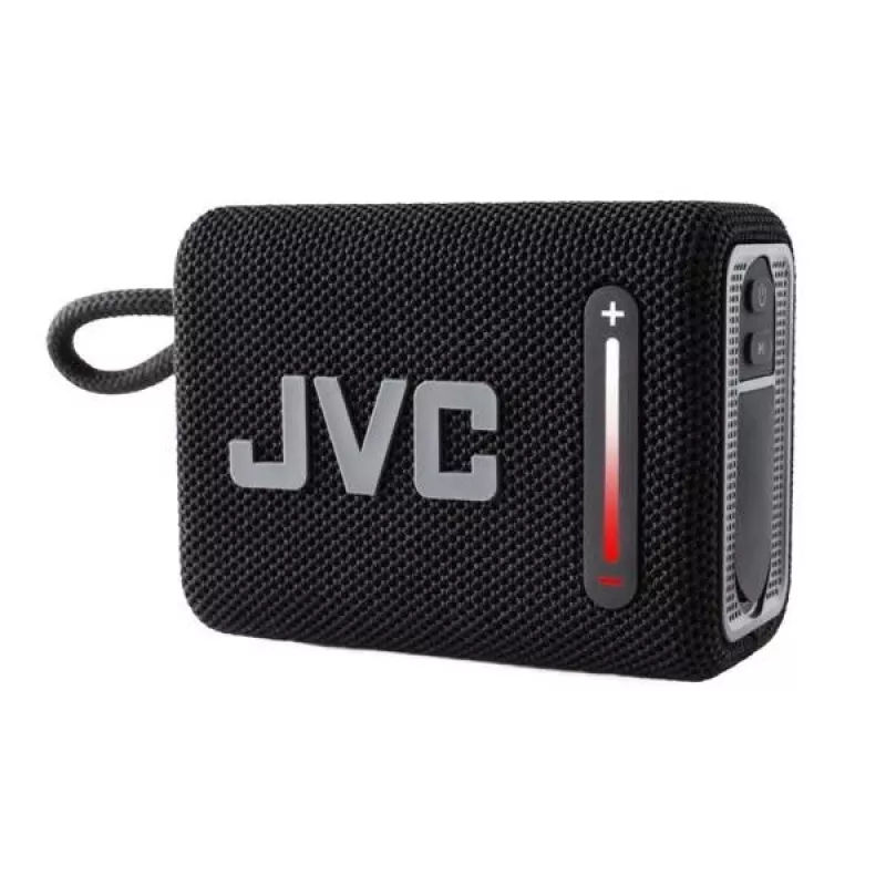 Tragbarer Lautsprecher JVC XS-E114B, IPX6 wasserdicht, Bluetooth 5.3, 5 W RMS, 2000 mAh Batterie, FM-Radio, TWS, schwarz
