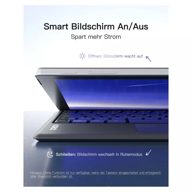 inateck Tastatur Surface grau, Sureface GO 1-4 Com. QWERTZ