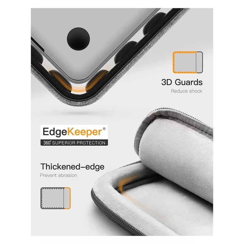 Sleeve Case Inateck LB01006 für 33 cm (13 Zoll) Geräte, Schwarz/Grau