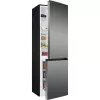 Freistehender Kühlschrank BOMANN KG 7357, 315 L gesamt (219 L Kühlteil, 96 L Gefrierteil), Edelstahl, LED-Beleuchtung, 40 dB