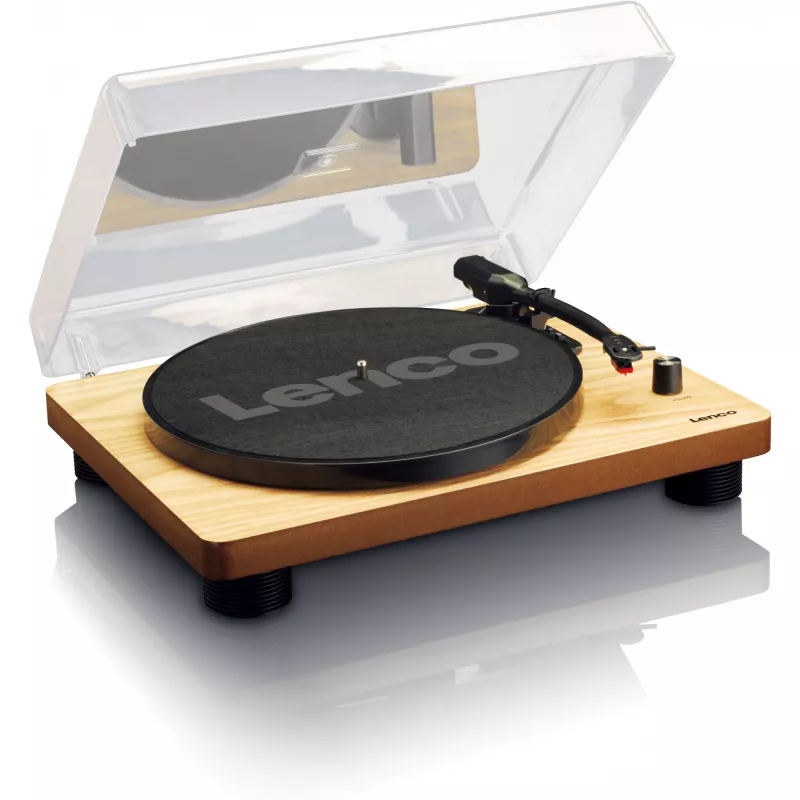 Lenco LS-50 record player w. loudspeaker wood