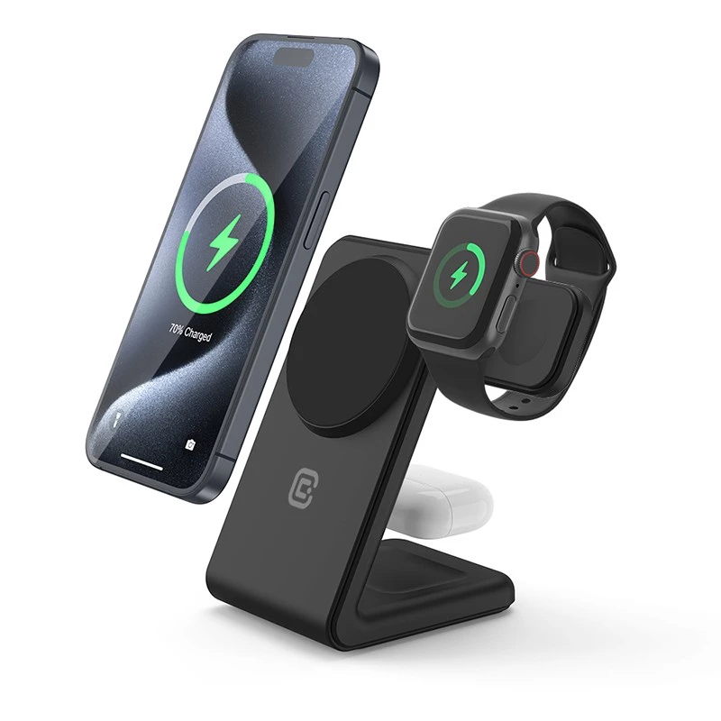 Indoor-Ladegerät Crong CRG-MSPS-BLK Smartwatch Schwarz Lightning USB Kabellos