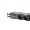 Lanberg PDU-03F-0200-BK Stromverteilereinheit (PDU) 1U Schwarz 3 AC-Outputs (PDU-03E-0200-IEC-BK)