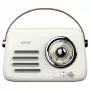 Tragbares Radio SAVIO RS-02 — analoger FM-Tuner, Bluetooth 5.3, USB-Stromversorgung, 3 W, weiß