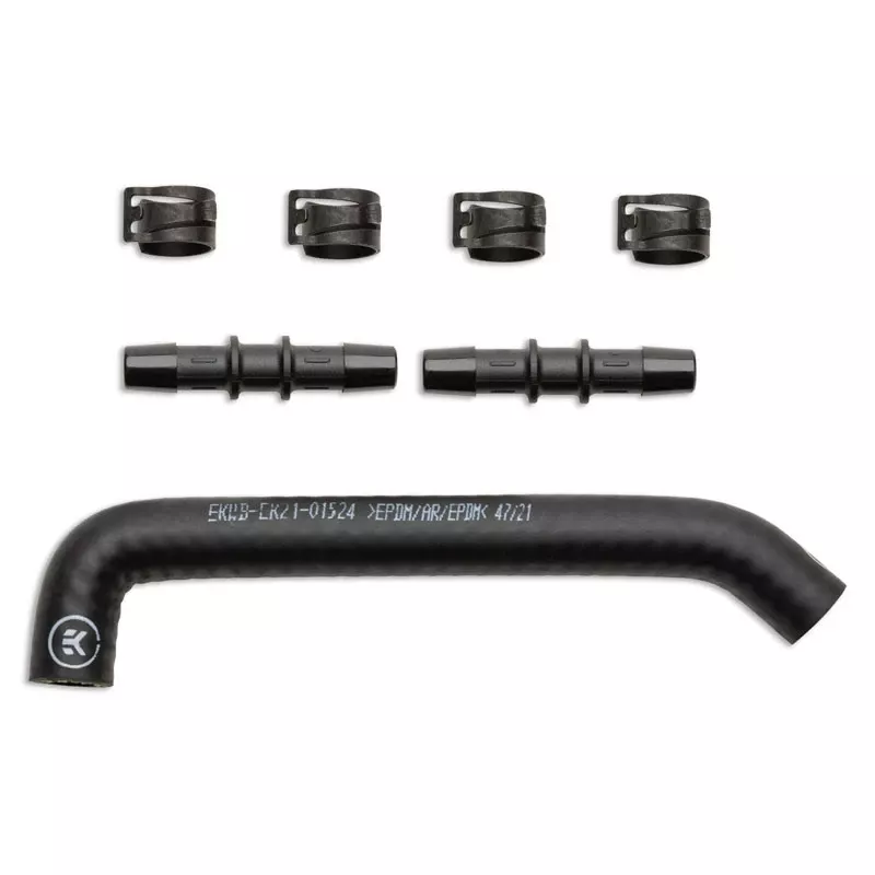 Schlauch EK Water Blocks EK-Pro 17/10mm verstärktes EPDM vorgeformt 45° & 90°