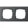 GIRA Abdeckung 0212 23 Anthrazit, schraubenlose Abdeckplatte 80,8×151,9×9,3 mm