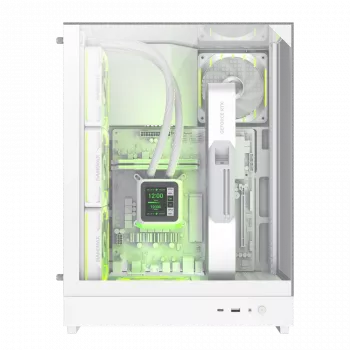 Gamemax Gehäuse | T20 WH | Weiß | M-ATX | Netzteil nicht enthalten