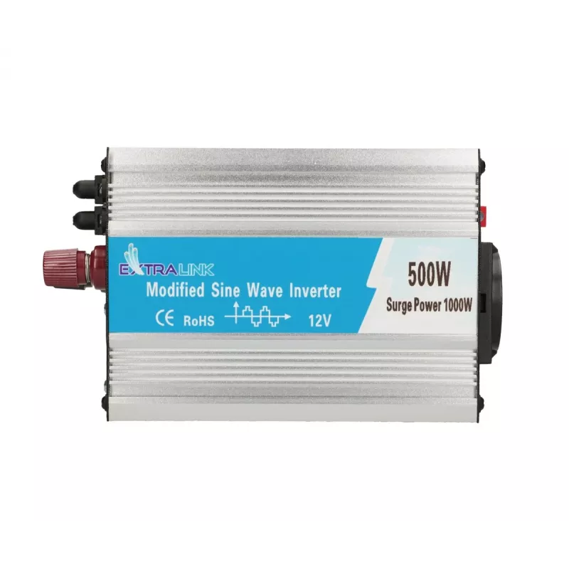Auto-Spannungswandler Extralink OPIM-500W 12V, 500W modifizierter Sinus, Aluminiumgehäuse, aktive Kühlung
