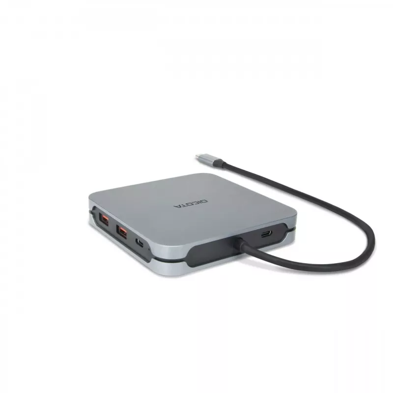 DICOTA D32057 USB Type-C Hub 10000 Mbit/s Silver
